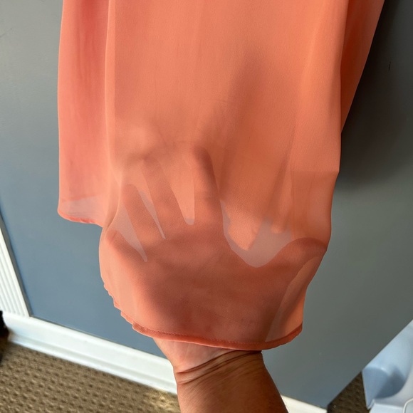 Abercrombie & Fitch Coral Pink Satin Mini Slip Dress Flowy Feminine NEW Size S - Picture 11 of 11